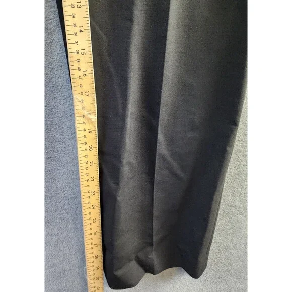 Theory Wool Blend Wide Leg Clean Terena K Pants Women's 12 Black Zip Fly Closure - Picture 8 of 15